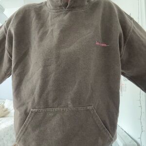 Urban Outfitters Brown Sweatshirt with Pink Logo